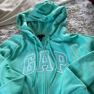 GAP full zip mint hoodie